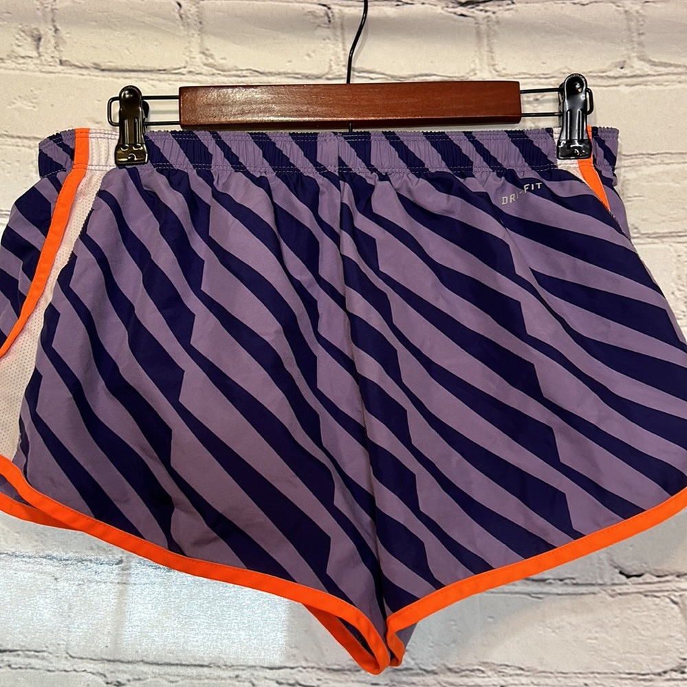 Nike Dri-Fit Athletic Purple Orange Running Shorts Size Large - Picture 6 of 8